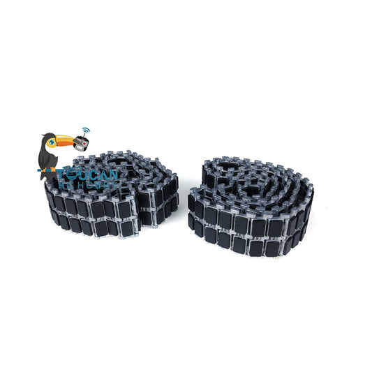 TOUCAN RC HOBBY Metal Tracks With Single Side Rubber Suitable for Henglong HL 1/16 RC Tanks Leopard2A6 3889 Challenger II 3908 Abrams 3918