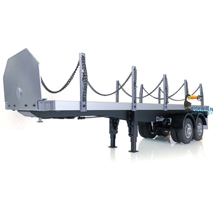 TOUCAN RC HOBBY Fast Free Shipping TOUCAN 1/14 2Axle RC Tractor Flatbed Semi Trailer Truck for DIY Mode Simulation Vehicle
