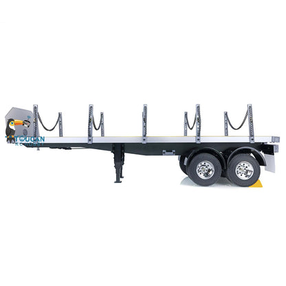 TOUCAN RC HOBBY Fast Free Shipping TOUCAN 1/14 2Axle RC Tractor Flatbed Semi Trailer Truck for DIY Mode Simulation Vehicle