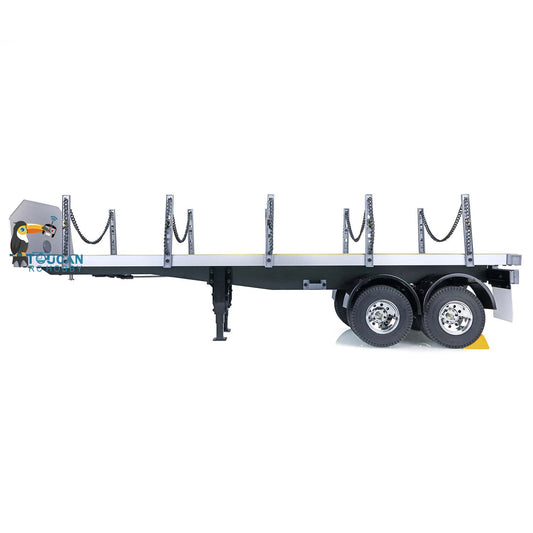 TOUCAN RC HOBBY Fast Free Shipping TOUCAN 1/14 2Axle RC Tractor Flatbed Semi Trailer Truck for DIY Mode Simulation Vehicle