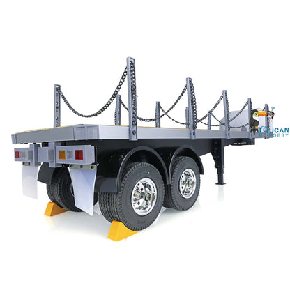 TOUCAN RC HOBBY Fast Free Shipping TOUCAN 1/14 2Axle RC Tractor Flatbed Semi Trailer Truck for DIY Mode Simulation Vehicle