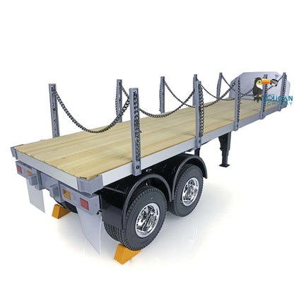 TOUCAN RC HOBBY Fast Free Shipping TOUCAN 1/14 2Axle RC Tractor Flatbed Semi Trailer Truck for DIY Mode Simulation Vehicle