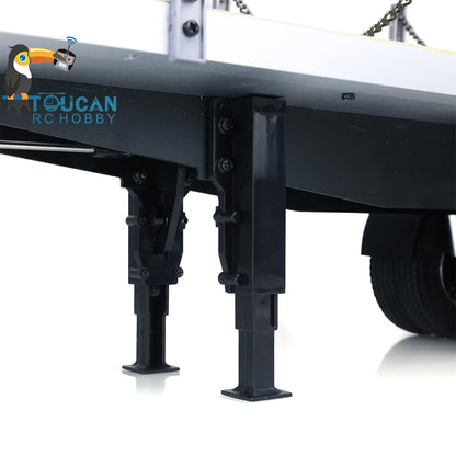 TOUCAN RC HOBBY Fast Free Shipping TOUCAN 1/14 2Axle RC Tractor Flatbed Semi Trailer Truck for DIY Mode Simulation Vehicle