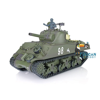 Henglong 1/16 TK7.0 Plastic 3898 USA M4A3 Sherman RTR RC Tank Barrel Recoil Smoke 360 Degrees Turret Infrared Combat BB Unit Sound Light