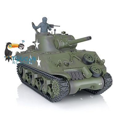 Henglong 2.4G 1/16 TK7.0 Plastic USA M4A3 Sherman 3898 RTR RC Tank Model with Infrared Combat BB Smoke Light Sound System Metal Barrel