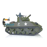 2,4G Henglong 1/16 Maßstab TK7.0 M4A3 Sherman RTR RC BB IR Tank 3898 Barrel Rückstoß Kunststoffketten Kettenräder Leiträder Rauch Sound