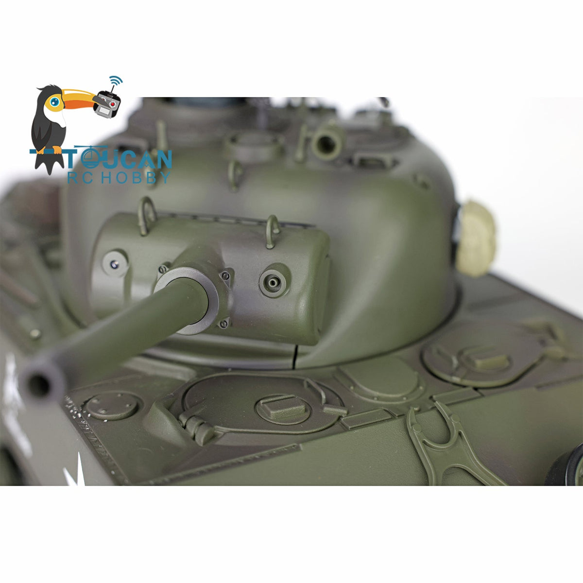 Henglong 1/16 TK7.0 Plastic 3898 USA M4A3 Sherman RTR RC Tank Barrel Recoil Smoke 360 Degrees Turret Infrared Combat BB Unit Sound Light