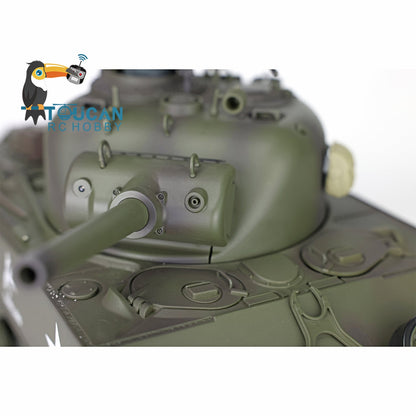 Henglong 2.4G 1/16 TK7.0 Plastic USA M4A3 Sherman 3898 RTR RC Tank Model with Infrared Combat BB Smoke Light Sound System Metal Barrel