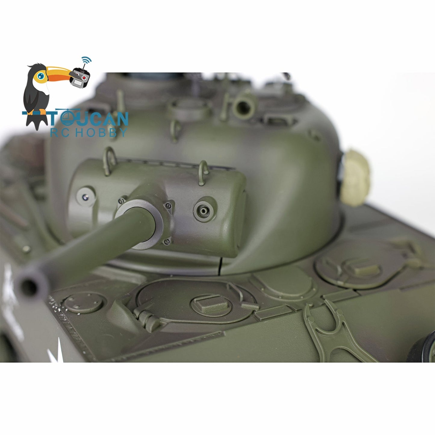 Henglong 2.4G 1/16 TK7.0 Plastic USA M4A3 Sherman 3898 RTR RC Tank with Barrel Recoil BB Infrared Combat Smoke Light Sound Metal Barrel