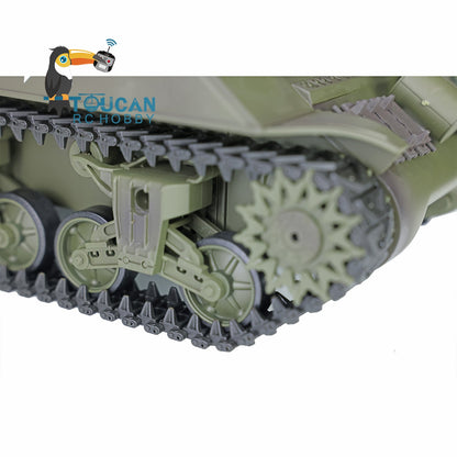 Henglong 2.4G 1/16 TK7.0 Plastic USA M4A3 Sherman 3898 RTR RC Tank Model with Infrared Combat BB Smoke Light Sound System Metal Barrel