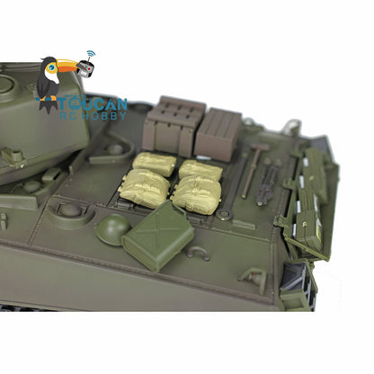 Henglong 1/16 TK7.0 Plastic 3898 USA M4A3 Sherman RTR RC Tank Barrel Recoil Smoke 360 Degrees Turret Infrared Combat BB Unit Sound Light