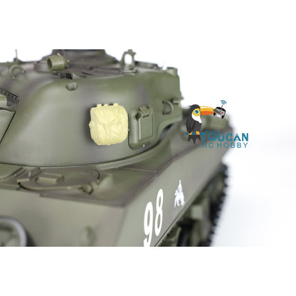 Henglong 2.4G 1/16 TK7.0 Plastic USA M4A3 Sherman 3898 RTR RC Tank Model with Infrared Combat BB Smoke Light Sound System Metal Barrel