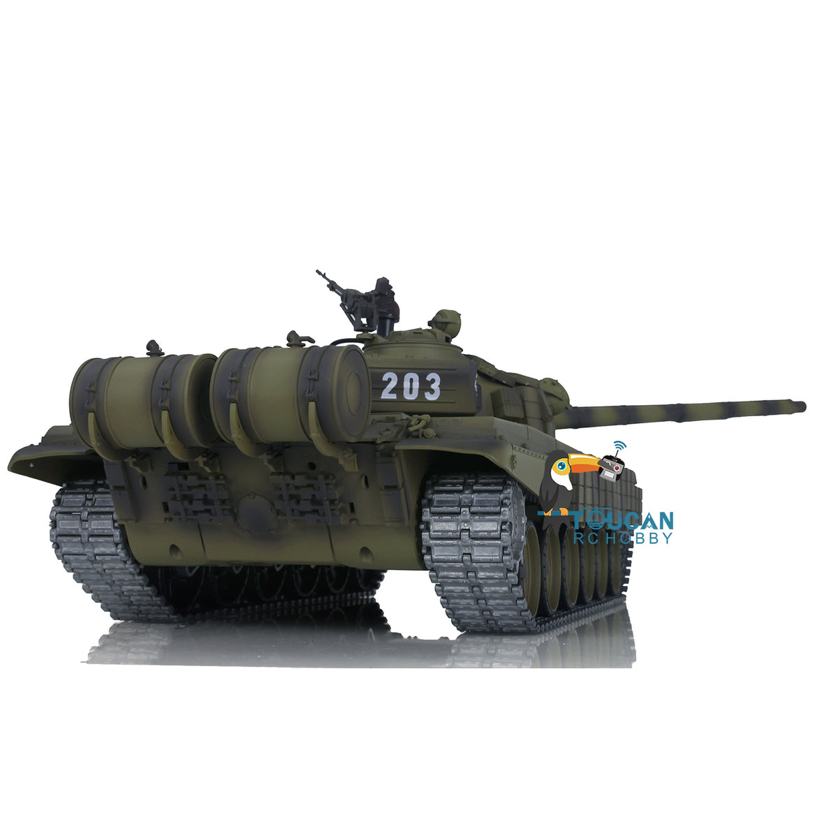 1:16 TK7.0 Verbesserter funkgesteuerter Henglong-Panzer T72, fahrbereit, 360°-Drehung, Metallketten mit gepaarten Gestängen, Rauchgeräusch