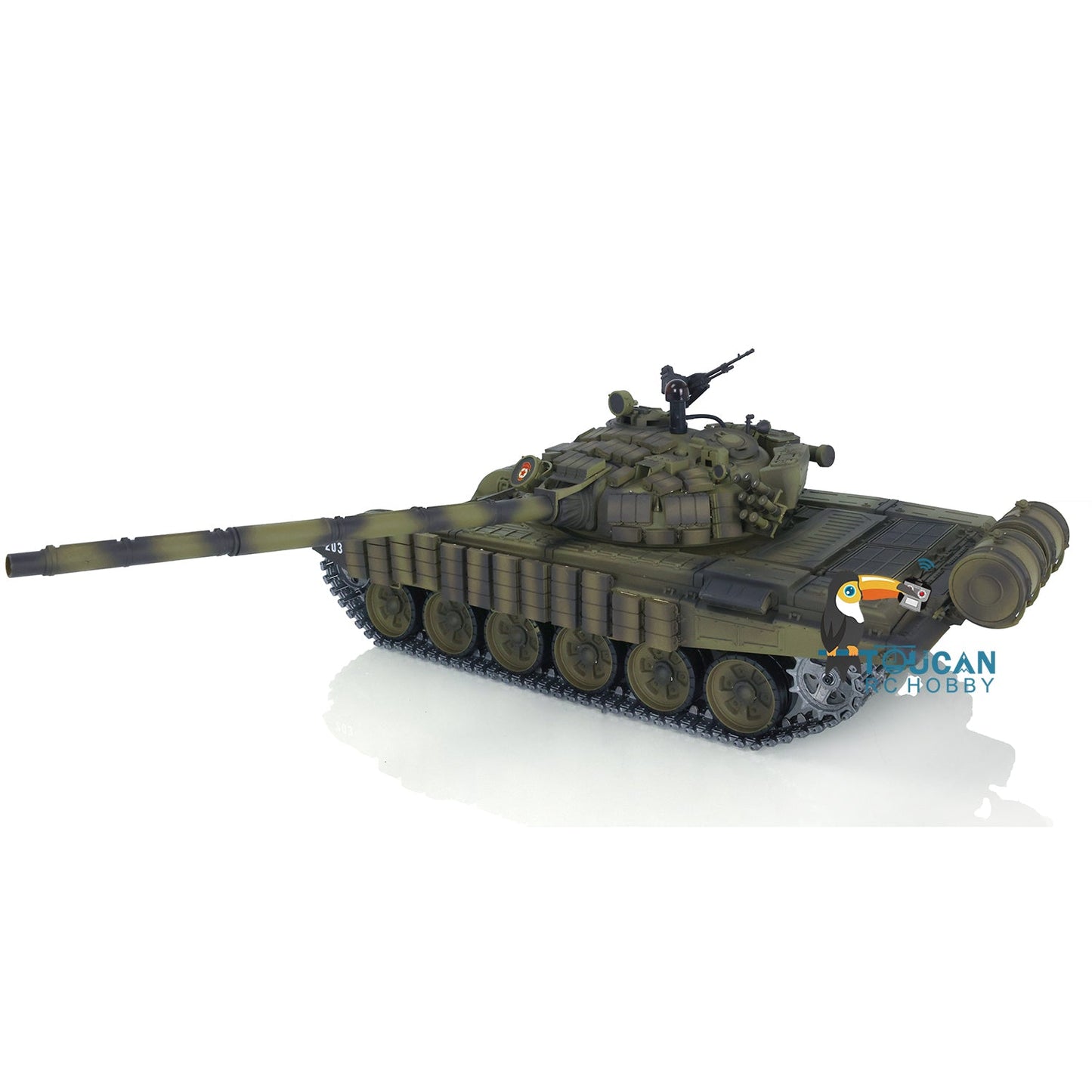 Henglong 1/16 TK7.0 Russia T72 RTR RC Tank 3939 with Red Eyes Armor 360 Degrees Turret BB IR Smoke Metal Tracks Gearbox Sprockets Idlers Wheels