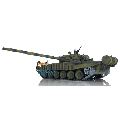 1:16 TK7.0 Verbesserter funkgesteuerter Henglong-Panzer T72, fahrbereit, 360°-Drehung, Metallketten mit gepaarten Gestängen, Rauchgeräusch