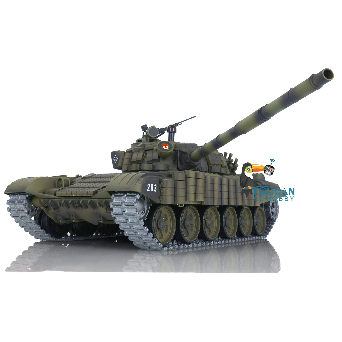 2,4 GHz Henglong Fernbedienung Ready To Run Maßstab 1/16 TK7.0 BB IR T72 Tank 3939 Metallketten Kettenräder Leiträder Rauch Sound