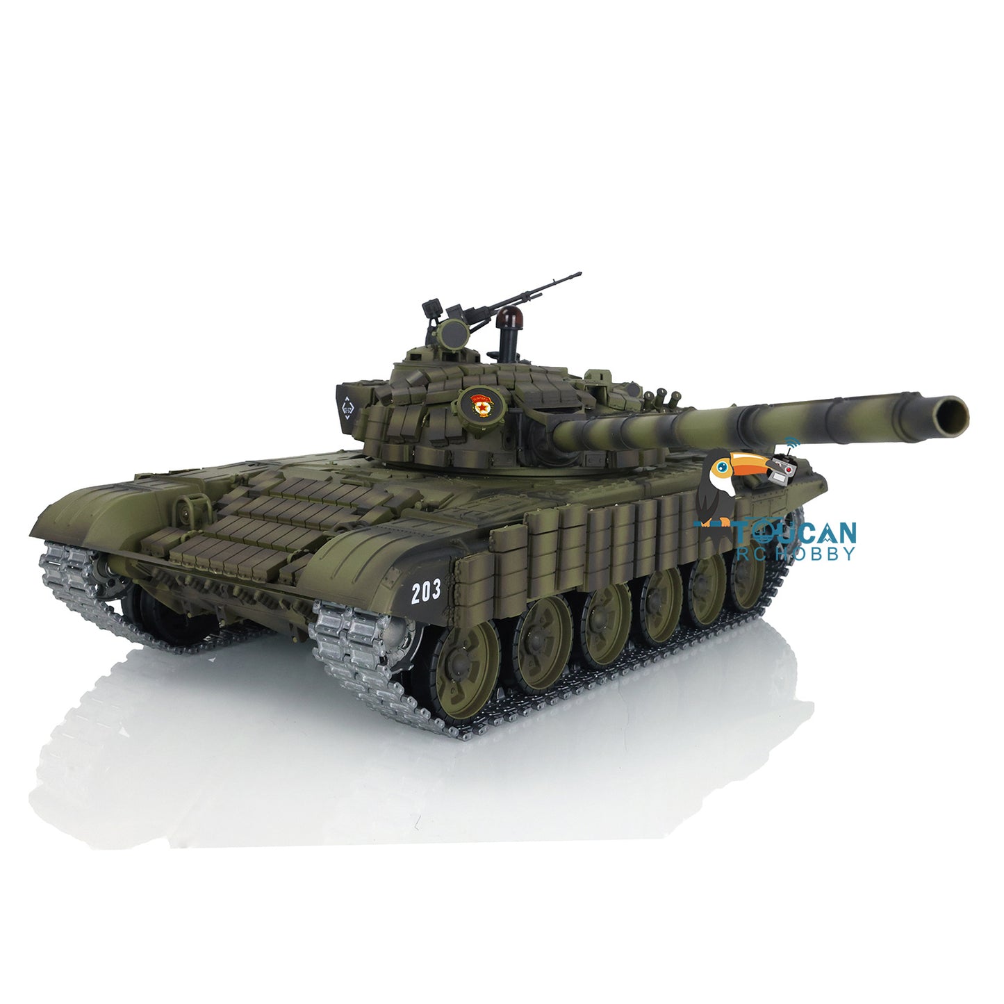 2,4 GHz Henglong Fernbedienung Ready To Run Maßstab 1/16 TK7.0 BB IR T72 Tank 3939 Metallketten Kettenräder Leiträder Rauch Sound