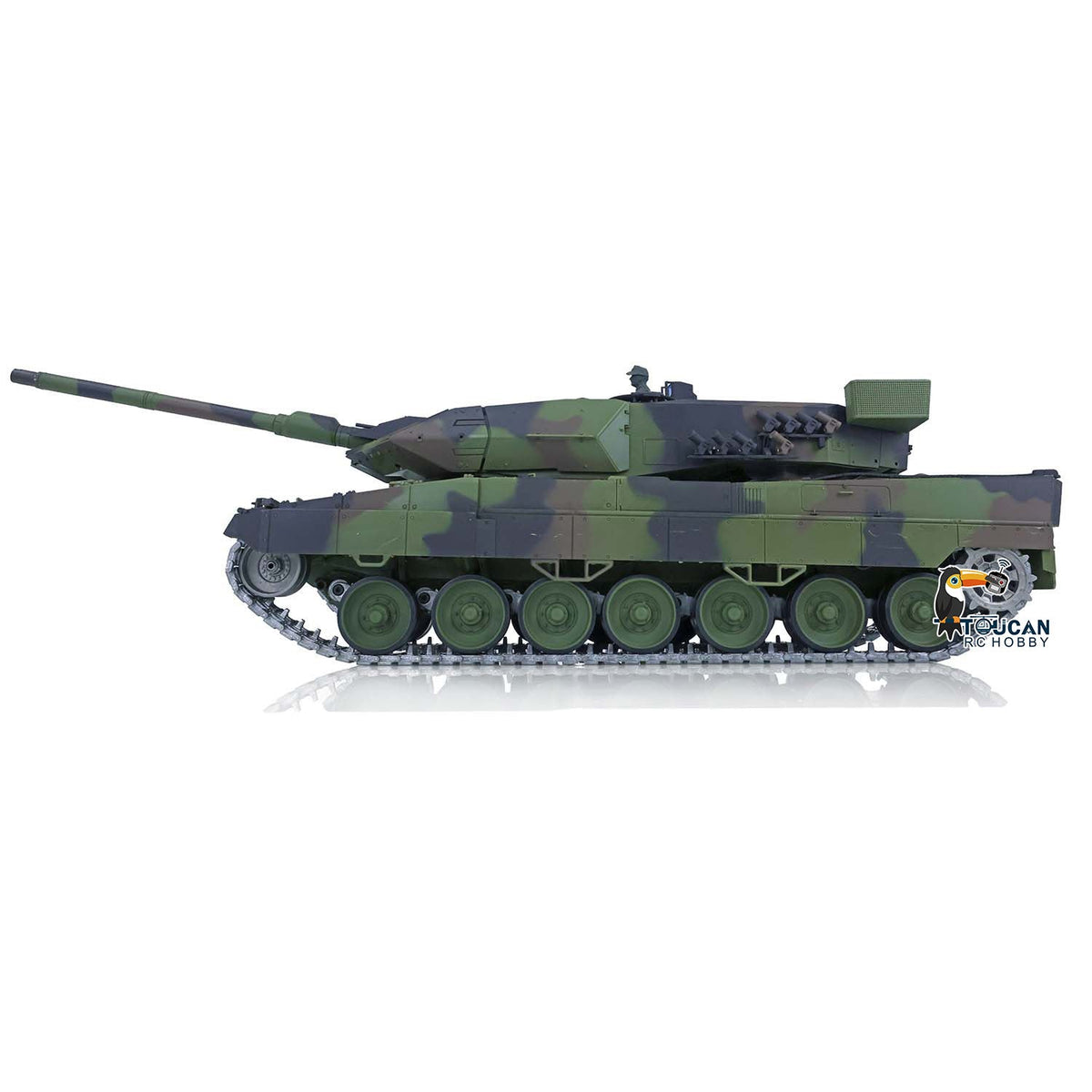 Henglong 1/16 TK7.0 Leopard2A6 RTR RC Tank 3889 with 360 Degrees Turret BB Infrared Combat Smoke Metal Tracks Sprockets Idlers Wheels