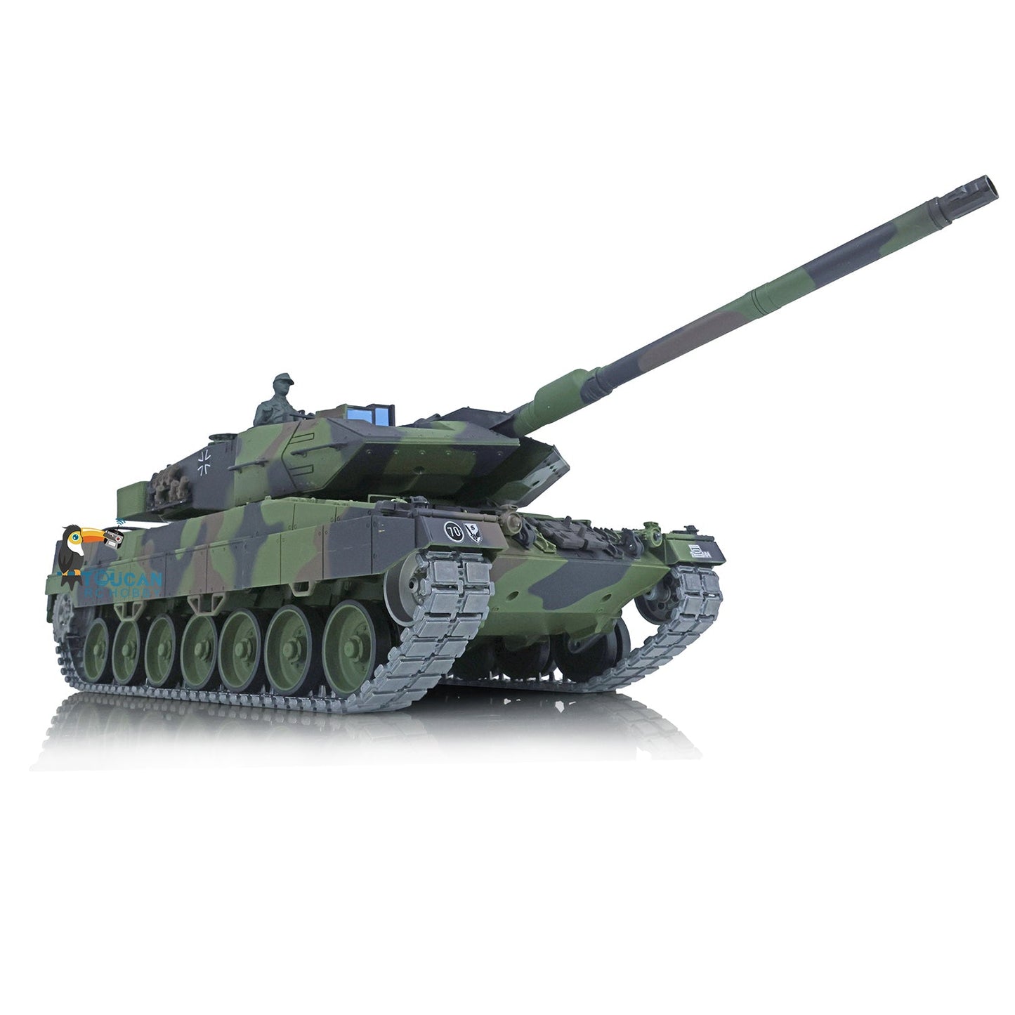 Henglong 1/16 TK7.0 Promotion German Leopard2A6 3889 RTR RC Tank Model IR BB Smoke Sound Steel Gearbox Metal Tracks Sprockets Idlers Wheels
