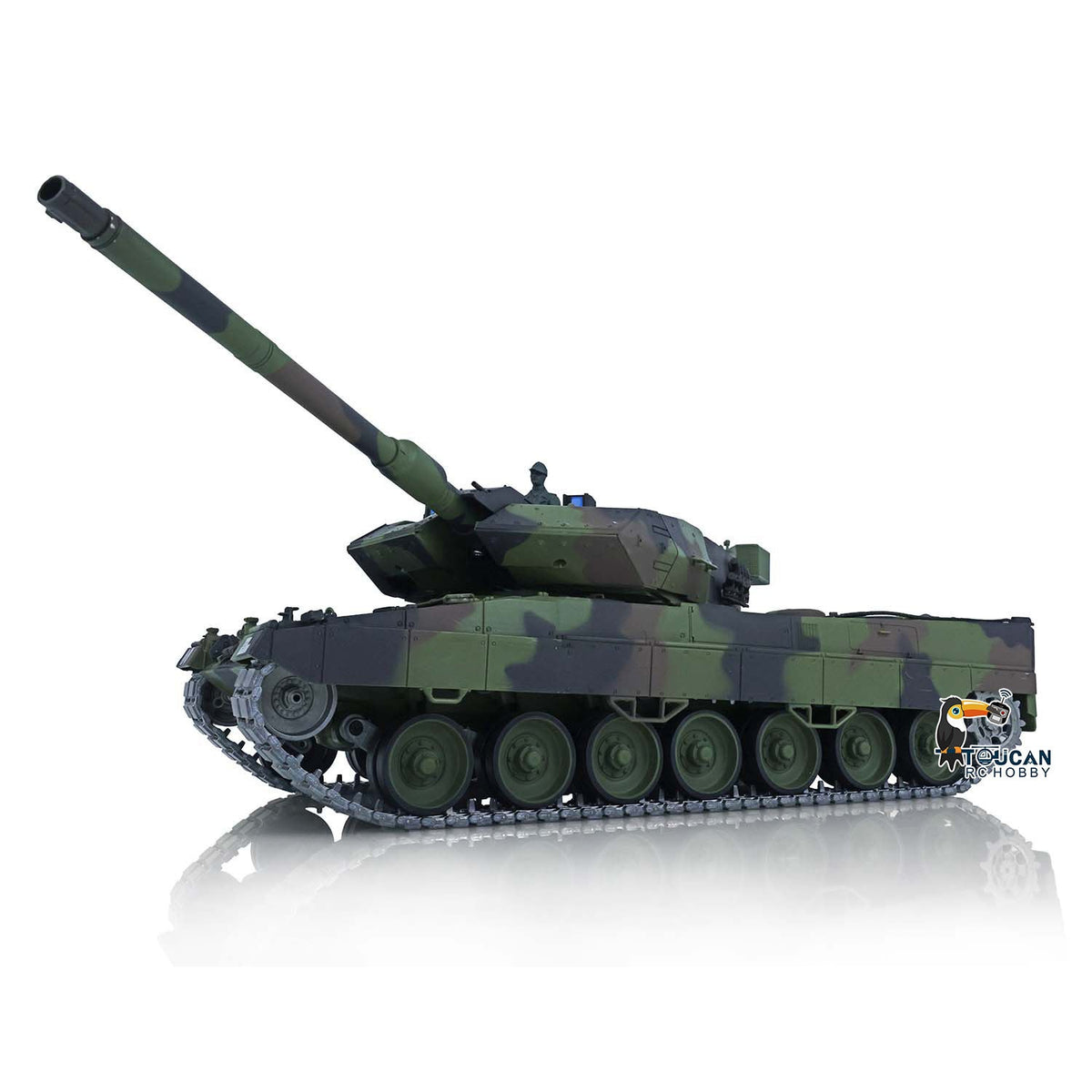 Henglong 1/16 TK7.0 Leopard2A6 RTR RC Tank 3889 with 360 Degrees Turret BB Infrared Combat Smoke Metal Tracks Sprockets Idlers Wheels