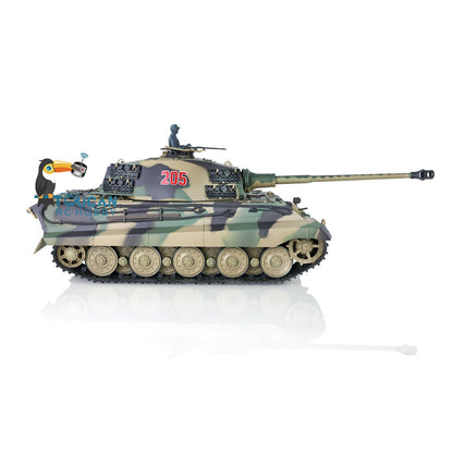 Henglong 1/16 TK7.0 Plastic German King Tiger RTR RC Tank Model 3888A Sound Light Smoke BB Infrared Combat Metal Barrel