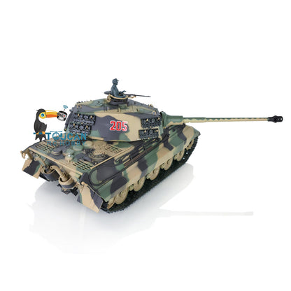 Henglong 1/16 TK7.0 Plastic German King Tiger RTR RC Tank 3888A with 360 Degrees Turret Barrel Recoil Infrared Combat BB Metal Barrel Steel Gearbox