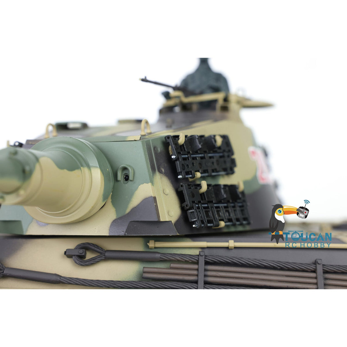 Henglong 1/16 TK7.0 Plastic 3888A German King Tiger RTR RC Tank with 360 Degrees Turret Sound Light Smoke BB Infrared Combat