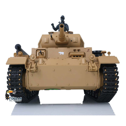 Henglong 1/16 TK7.0 Plastic German Panzer III H RTR RC Tank 3849 Model Smoke Infrared Combat System BB Unit Metal Barrel