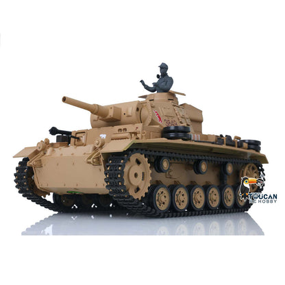 Henglong Plastic 1/16 TK7.0 German Panzer III H L RTR RC Tank 3848/3849 360 Degrees Turret Smoke Infrared System BB Unit Sounds Lights Metal Barrel