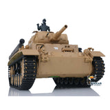 1/16 Scale TK7.0 Plastic Version Henglong Panzer III H FPV RTR RC Tank Model 3849 Gearbox 360 Turret Tracks Smoke Sound BB IR
