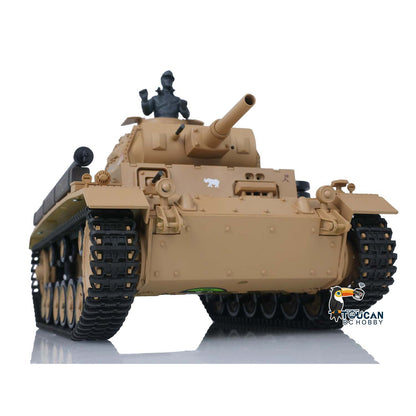 Henglong 1/16 TK7.0 Plastic German Panzer III H RTR RC Tank 3849 Model Smoke Infrared Combat System BB Unit Metal Barrel
