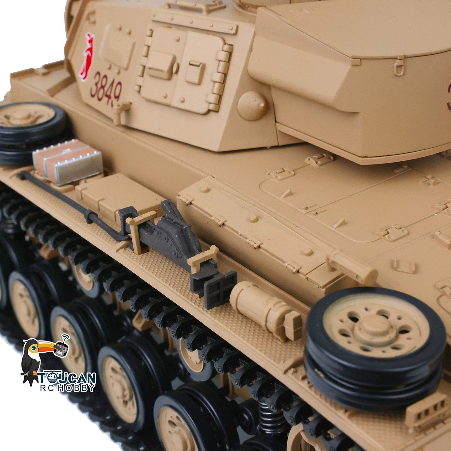 Henglong Plastic 1/16 TK7.0 German Panzer III H L RTR RC Tank 3848/3849 360 Degrees Turret Smoke Infrared System BB Unit Sounds Lights Metal Barrel