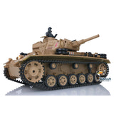 1/16 Scale TK7.0 Plastic Version Henglong Panzer III H FPV RTR RC Tank Model 3849 Gearbox 360 Turret Tracks Smoke Sound BB IR