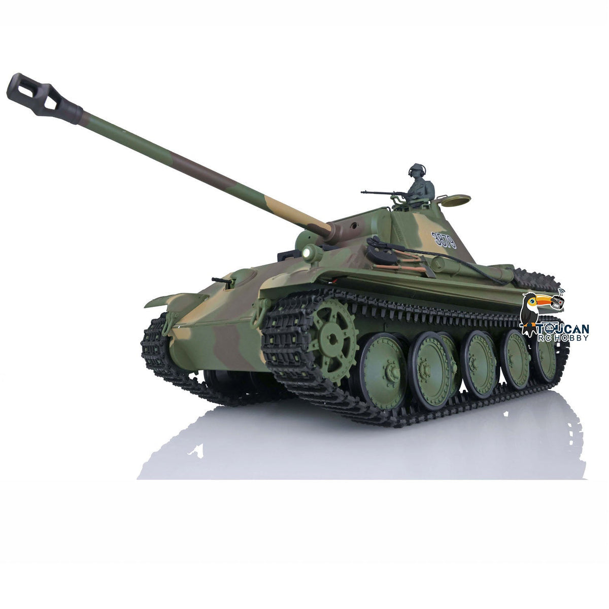 Henglong Plastic 1/16 TK7.0 3879/3878 German Panther G Soviet KV-1 RTR RC Tank 360 Degrees Turret Infrared Combat BB Smoke Metal Barrel