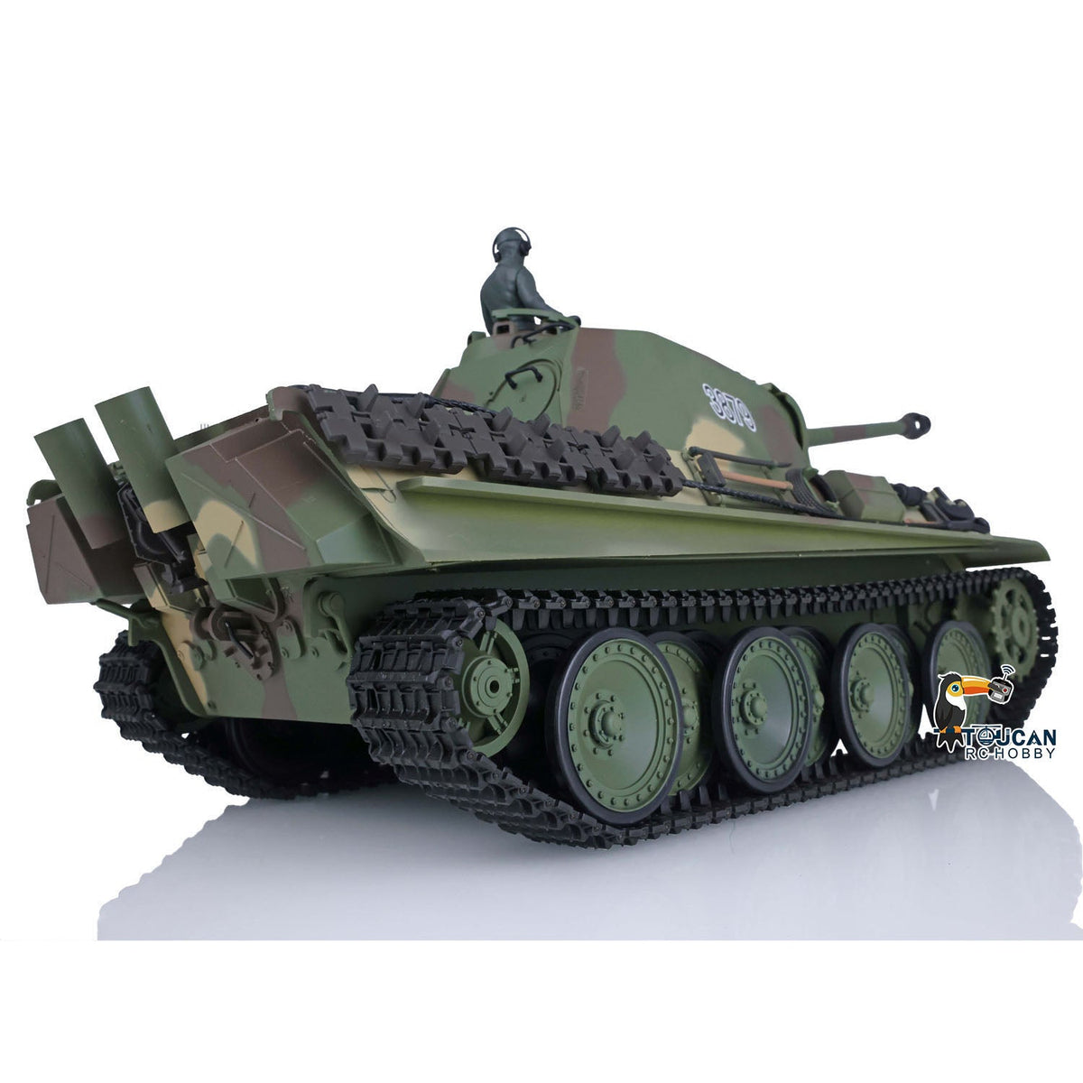 Henglong Plastic 1/16 TK7.0 3879/3878 German Panther G Soviet KV-1 RTR RC Tank 360 Degrees Turret Infrared Combat BB Smoke Metal Barrel