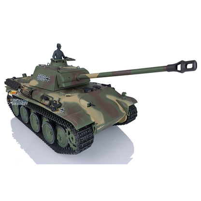 Henglong TK7.0 Deutscher Panther G aus Kunststoff im Maßstab 1/16, fahrbereit, ferngesteuerter Modellpanzer 3879 mit 360-Grad-Turmketten und Kettenrädern