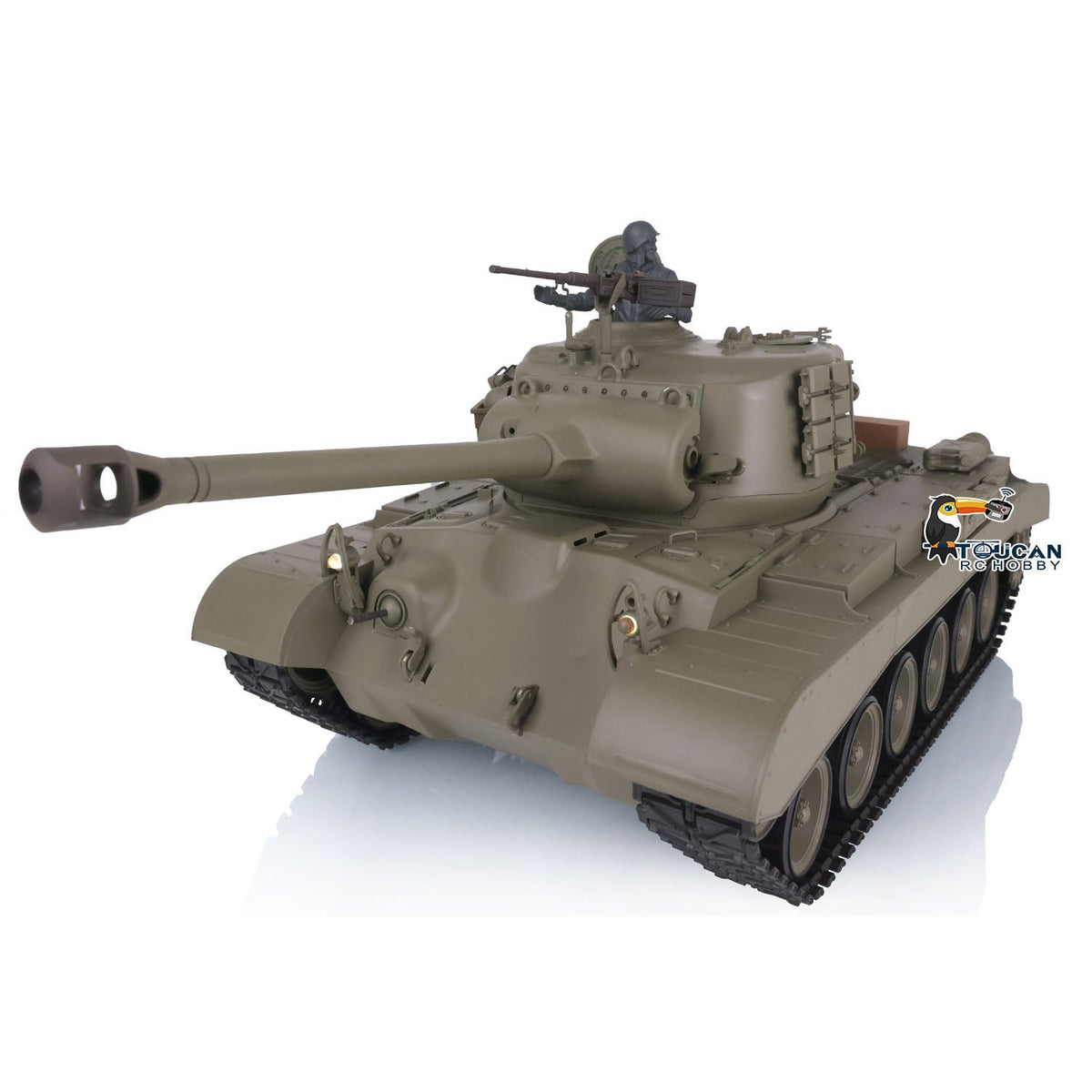Henglong 1/16 TK7.0 Plastic 3838 USA M26 Pershing 3839 Walker Bulldog M41A3 RTR RC Tank Armored Vehicle Model IR BB 360 Degrees Turret Smoke