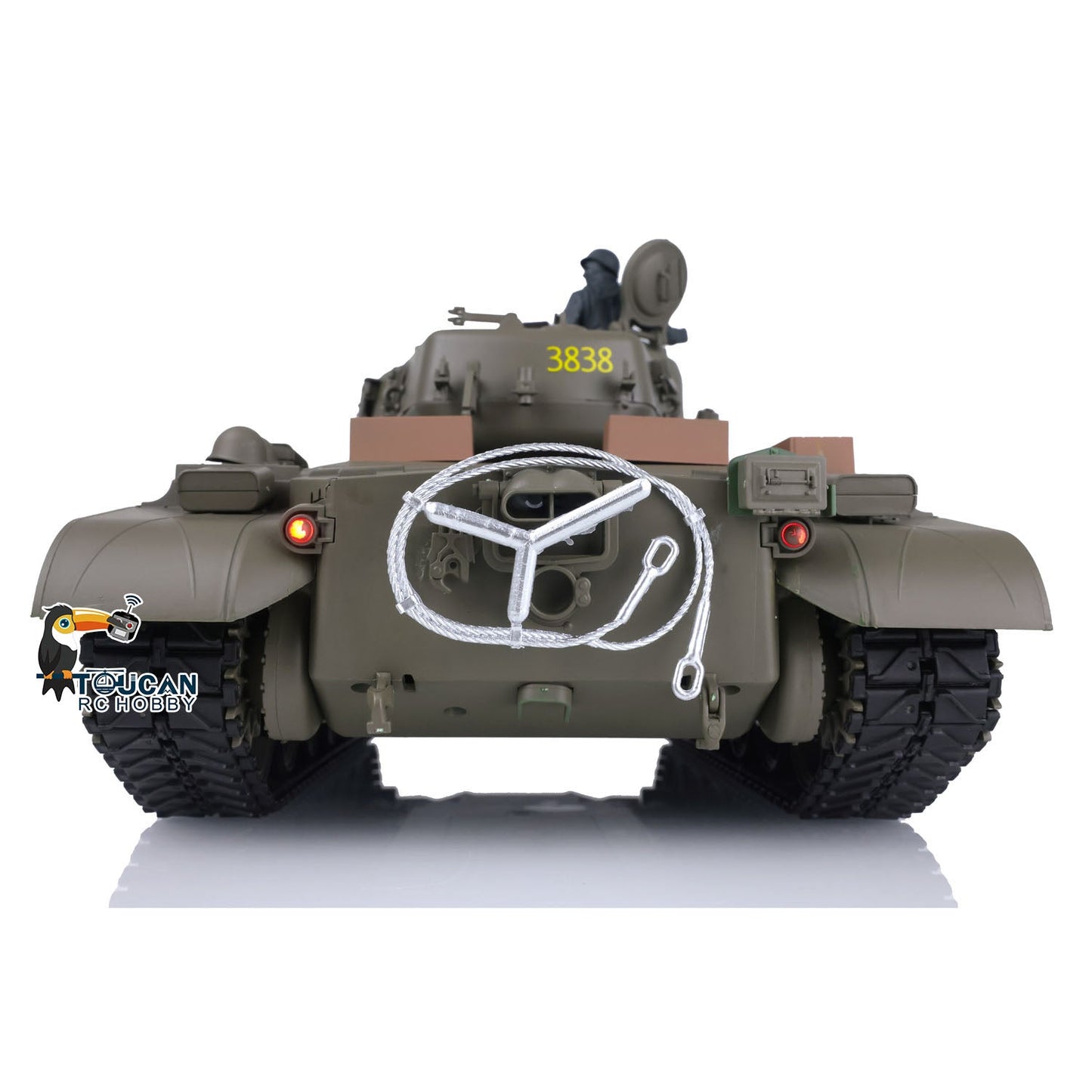 Henglong 1/16 Plastic TK7.0 3838 M26 RTR RC Tank Steel Gearbox FPV 360 Degrees Turret Infrared System Smoke BB Unit Sounds Lights