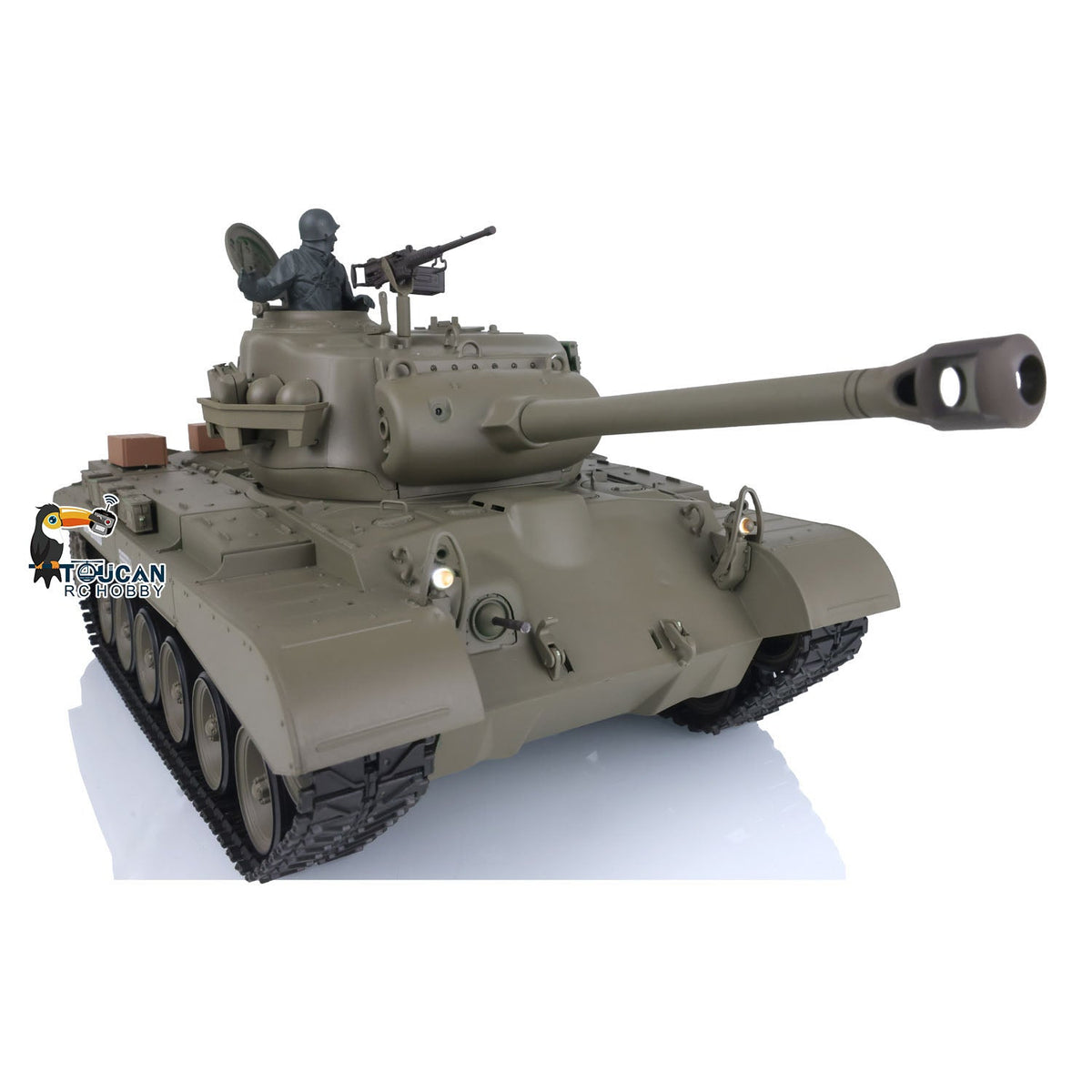 Henglong 1/16 TK7.0 Plastic 3838 USA M26 Pershing 3839 Walker Bulldog M41A3 RTR RC Tank Armored Vehicle Model IR BB 360 Degrees Turret Smoke