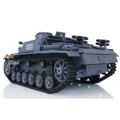 Henglong Plastic 1/16 TK7.0 German Stug III 3868 RTR RC Tank Model Infrared Combat BB Unit Smoke Lights 2 Sounds Metal Barrel