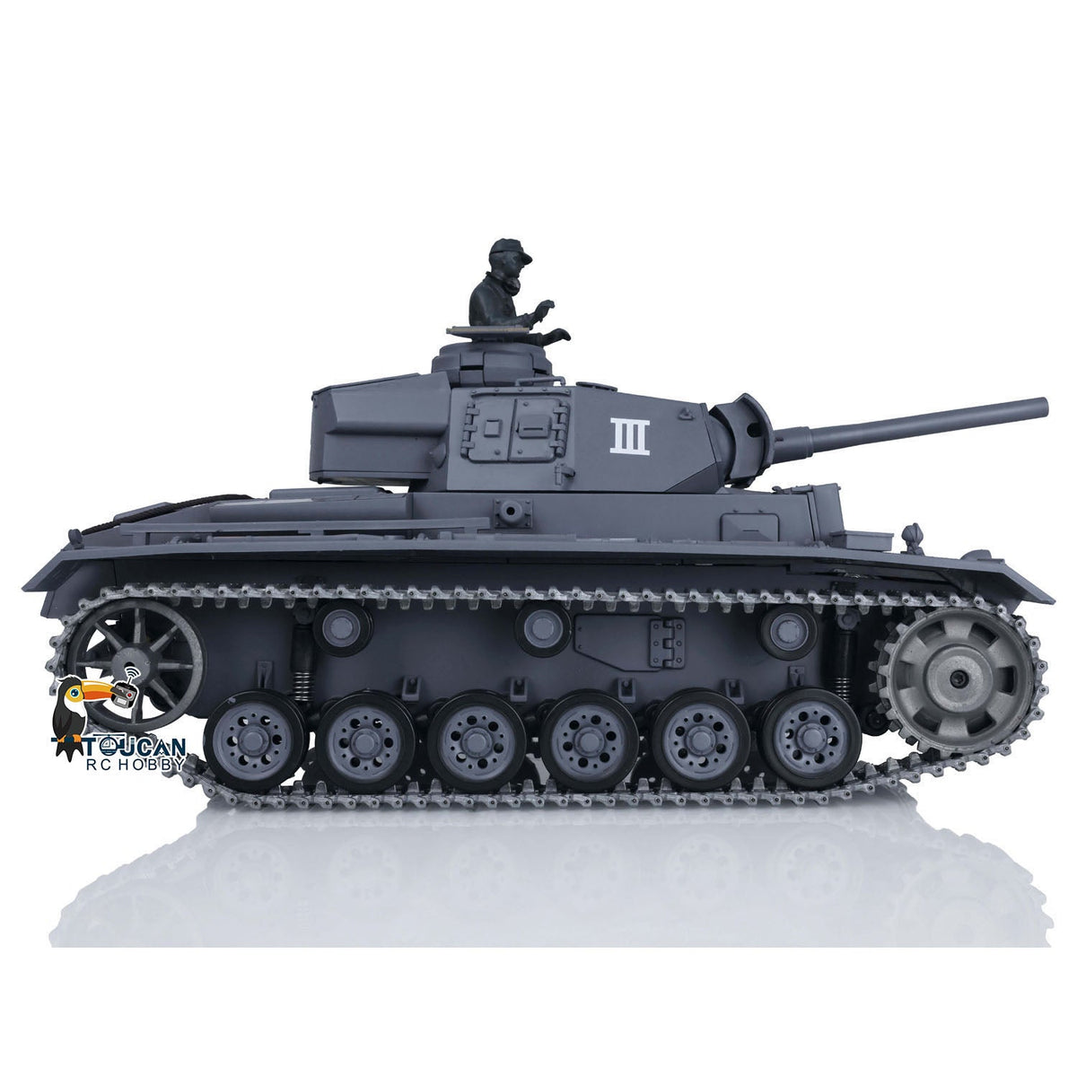 Henglong 1/16 TK7.0 Promotion Panzer III L RTR RC Tank 3848 Infrared Combat BB 360 Degrees Turret Smoke Metal Tracks Sprockets Idlers Barrel