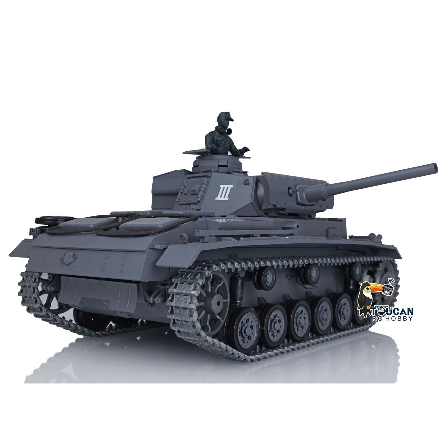 Henglong 1/16 TK7.0 Promotion German Panzer III L RTR RC Tank 3848 FPV 360 Degrees Turret IR BB Smoke Metal Barrel Idlers Sprockets Wheels Tracks Gearbox