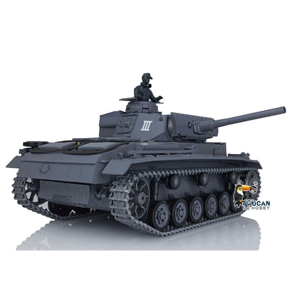 Henglong 1/16 TK7.0 Promotion German Panzer III L RTR RC Tank 3848 FPV 360 Degrees Turret IR BB Smoke Metal Barrel Idlers Sprockets Wheels Tracks Gearbox