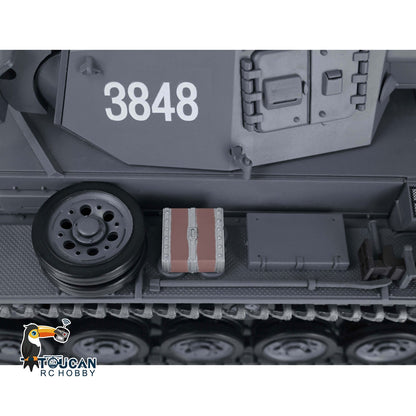 Henglong 1/16 TK7.0 Promotion German Panzer III L RTR RC Tank 3848 FPV 360 Degrees Turret IR BB Smoke Metal Barrel Idlers Sprockets Wheels Tracks Gearbox
