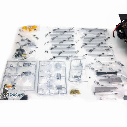 TOUCAN RC HOBBY LESU 1/14 RC 6*4 Flatbed Lorry Trailer for RC Tractor Truck Motor Servo Radio Metal Chassis LED Light sound System