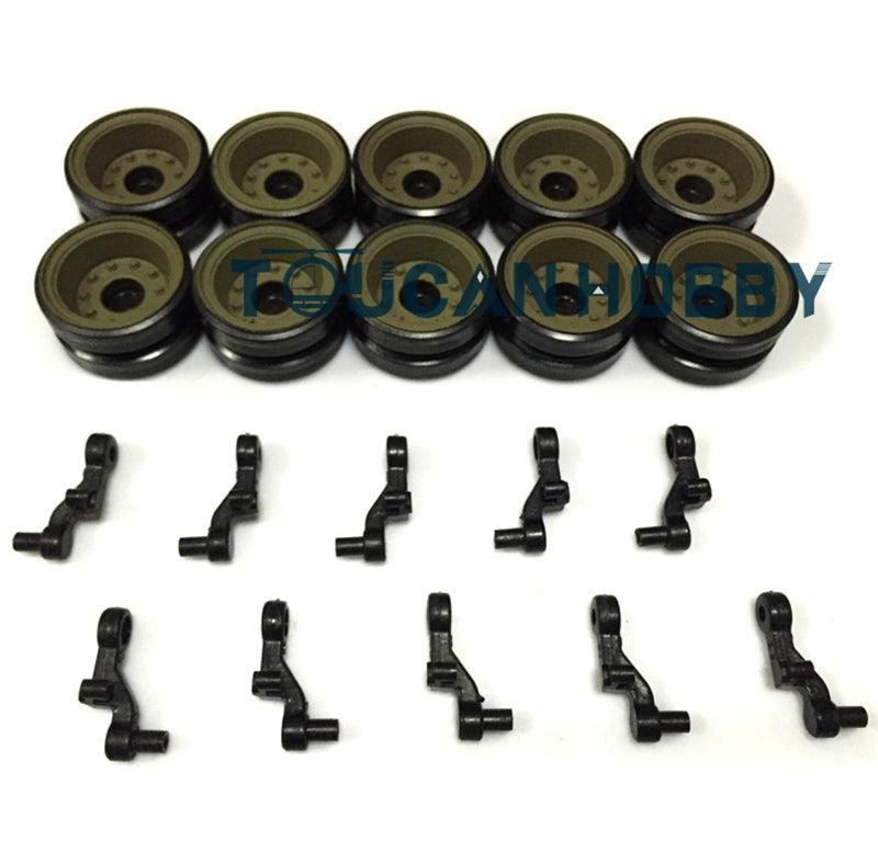 Plastic Tracks Sprockets Driving Road Wheels Idlers Suspension Bars Decoration Parts Bag Stickers Decal For Henglong 1/16 Scale Walker Bulldog RC Tank 3839 Parts