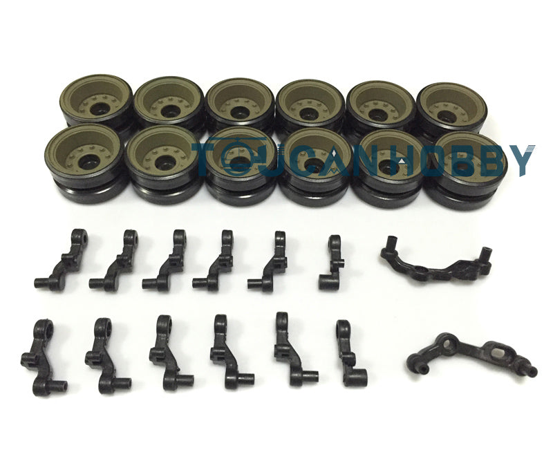 IN Stock Plastic Tracks Sprockets Road Driving Wheels Suspension Bars Idlers Stickers Decoration Parts Bag For Henglong 1/16 USA M26 Pershing 3838 RC Tank