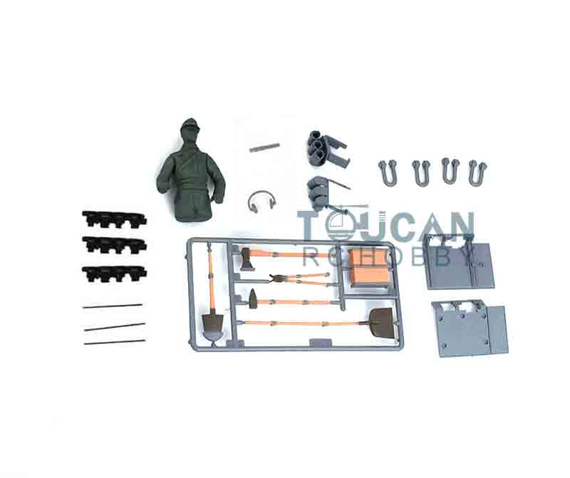 Plastic Tracks Road Wheels Sprockets Idlers Armors Turret Cupola Decoration Decal For Henglong 1/16 German Tiger I 3818/Panther 3819 RC Tank Parts