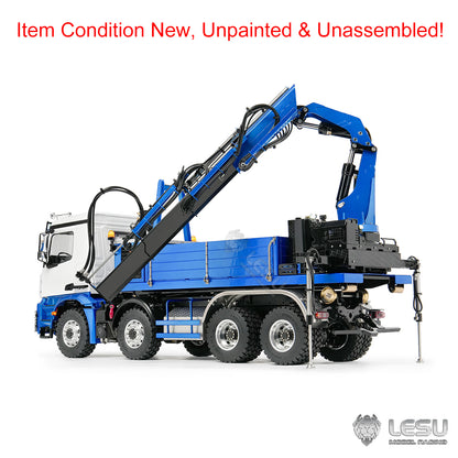 TOUCAN RC HOBBY  LESU 1/14 RC Hydraulic Roll On off Dumper Truck Crane Metal 8x8 Chassis Tipper Model Axle Lock 2+7CH Valve