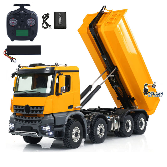 TOUCAN RC HOBBY Kabolite K3366 1/14 Metal 8X8 RC Hydraulic Dumper Remote Control Tipper 2-Speed Transmission Differential Lock for Hobby Enthusiasts